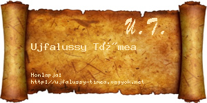 Ujfalussy Tímea névjegykártya