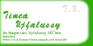 timea ujfalussy business card